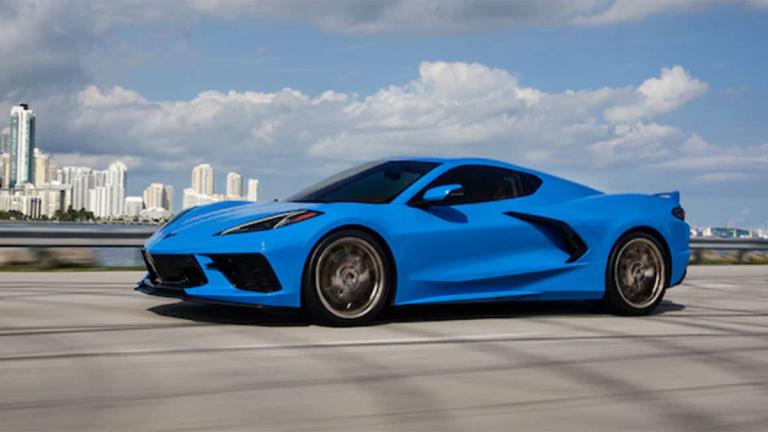 2024 Chevrolet Corvette in blue.